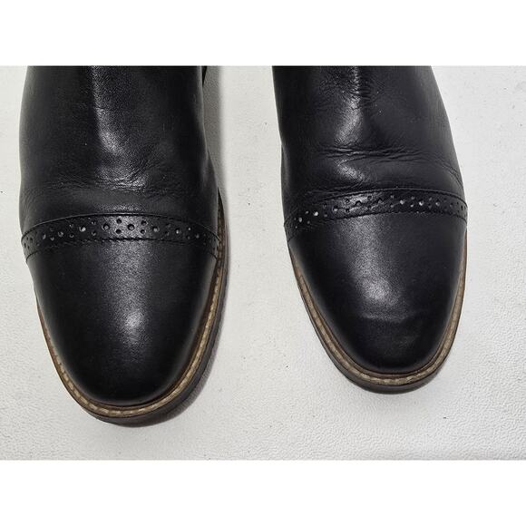 Huntley Equestrian Adult Paddock Boots Premium Leather Back Zipper Black Sz 10 - Picture 4 of 12